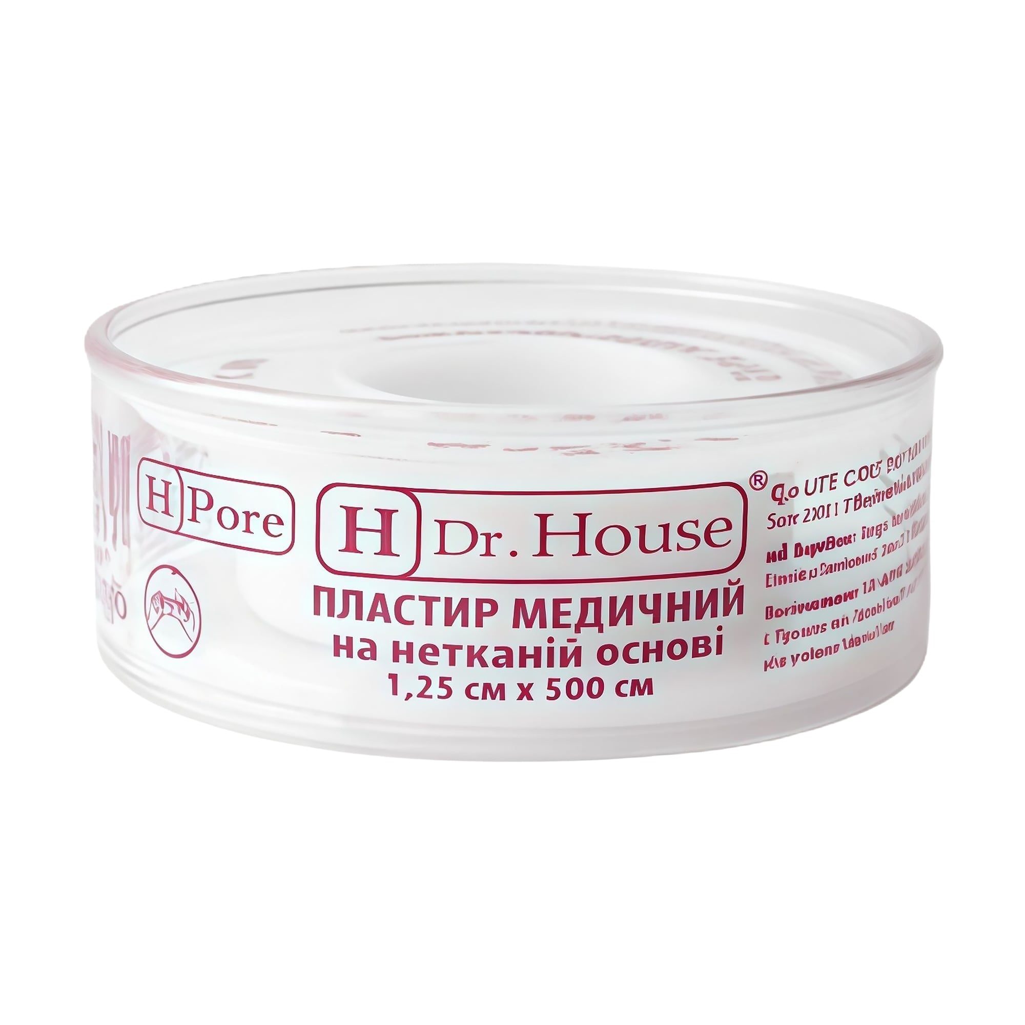 Пластир Dr. House на нетканій основі, у пластиковій котушці, 1.25*500 см, 1 шт